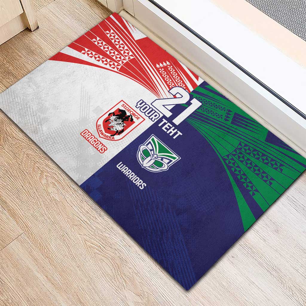 Custom Warriors-Dragons Rubber Doormat Together Sporty Style