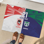 Custom Warriors-Dragons Rubber Doormat Together Sporty Style