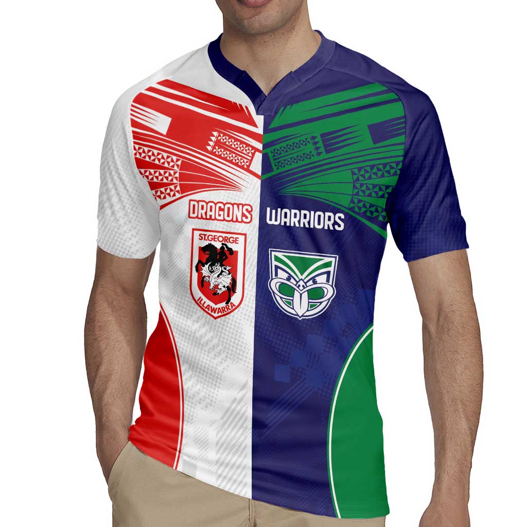 Custom Warriors-Dragons Rugby Jersey Together Sporty Style