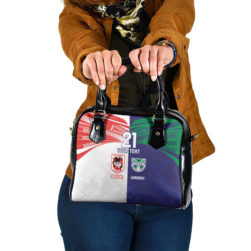 Custom Warriors-Dragons Shoulder Handbag Together Sporty Style