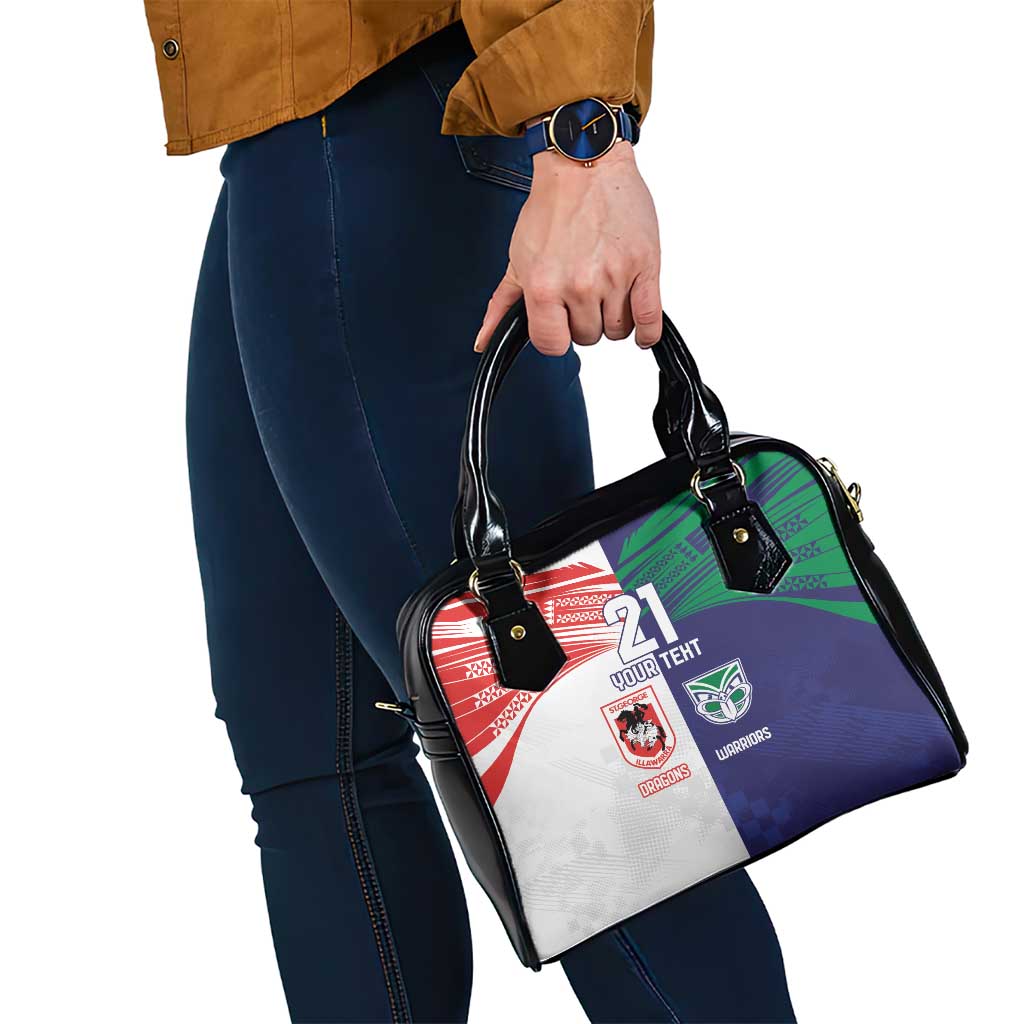 Custom Warriors-Dragons Shoulder Handbag Together Sporty Style