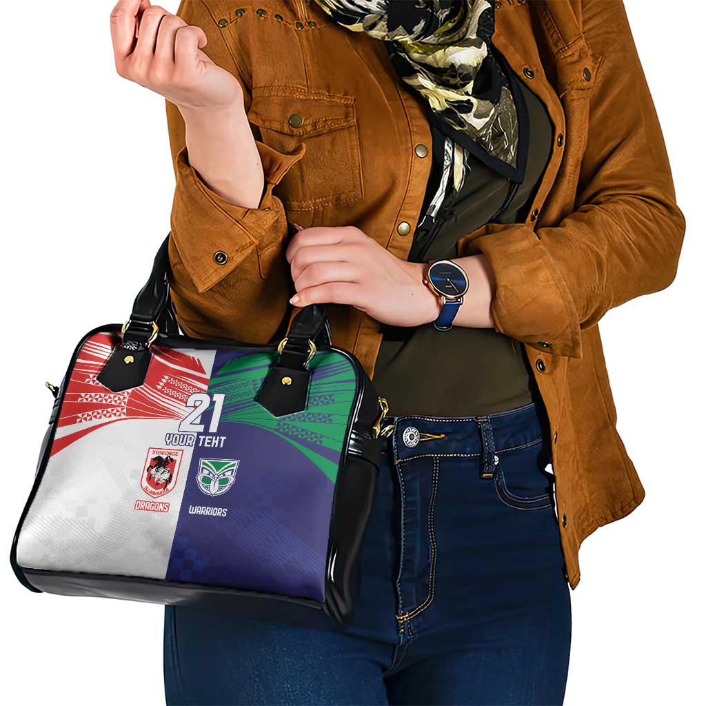 Custom Warriors-Dragons Shoulder Handbag Together Sporty Style