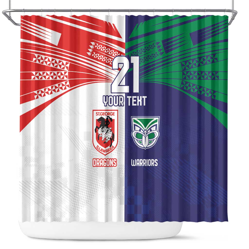 Custom Warriors-Dragons Shower Curtain Together Sporty Style