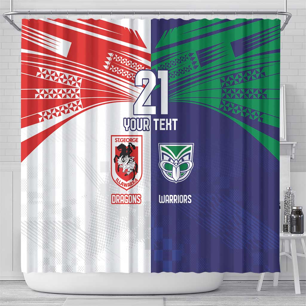 Custom Warriors-Dragons Shower Curtain Together Sporty Style