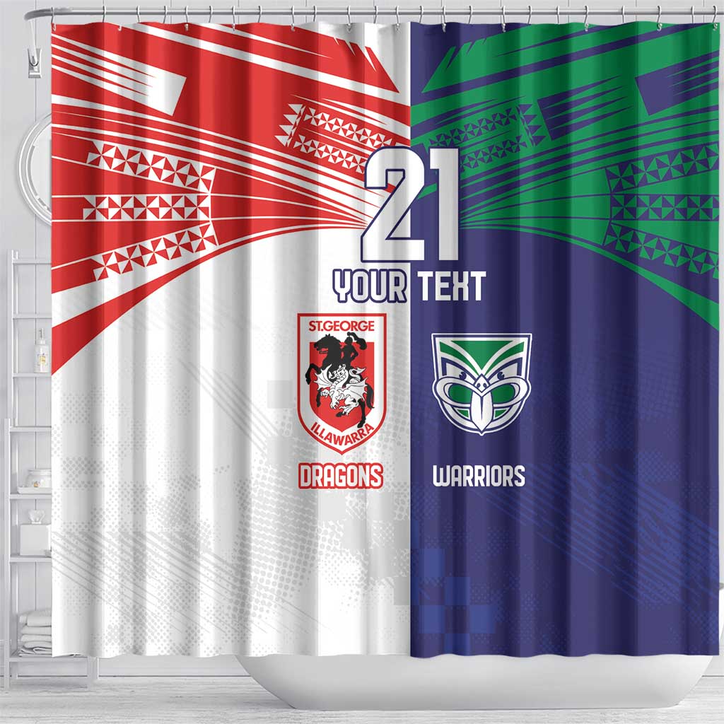 Custom Warriors-Dragons Shower Curtain Together Sporty Style
