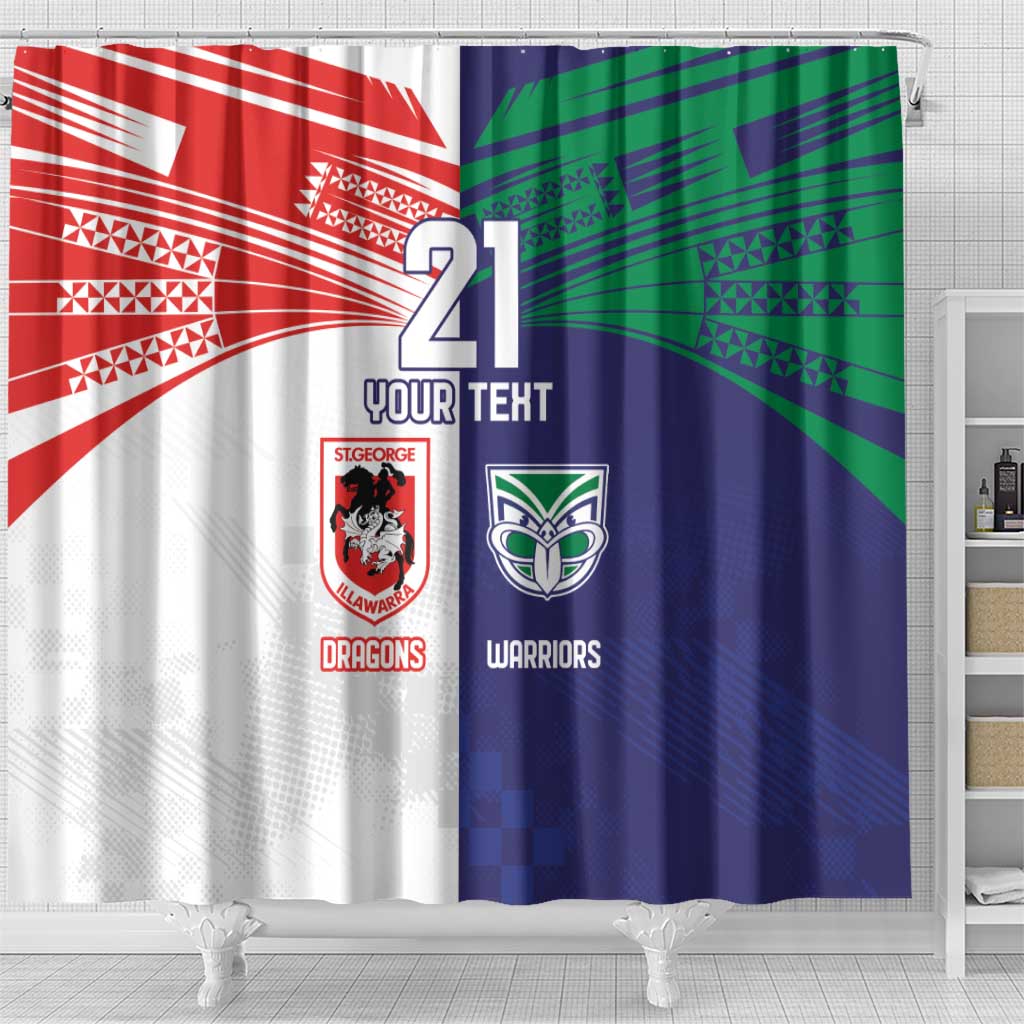 Custom Warriors-Dragons Shower Curtain Together Sporty Style