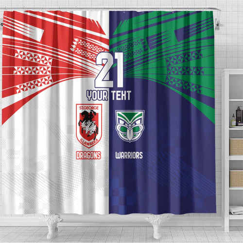 Custom Warriors-Dragons Shower Curtain Together Sporty Style