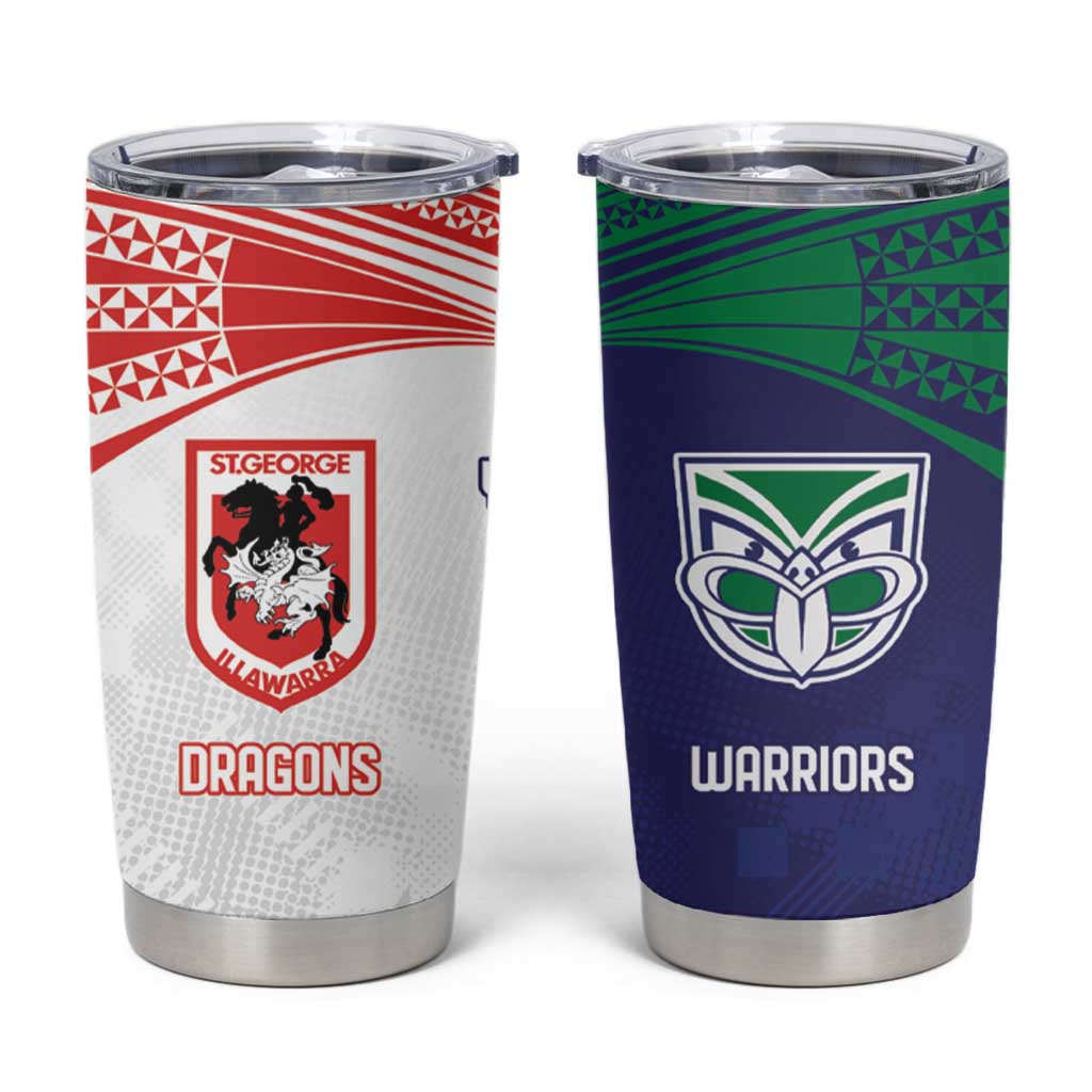 Custom Warriors-Dragons Tumbler Cup Together Sporty Style