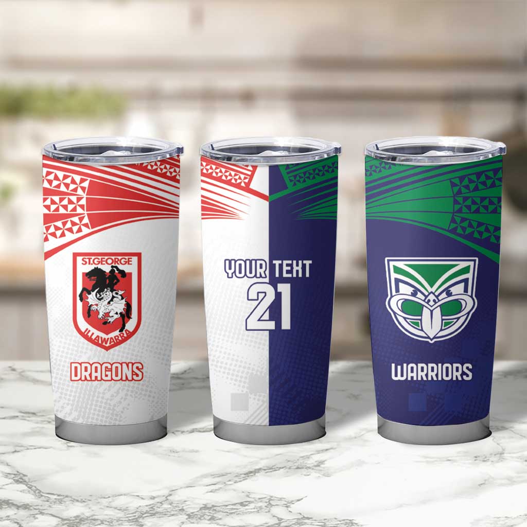 Custom Warriors-Dragons Tumbler Cup Together Sporty Style