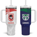 Custom Warriors-Dragons Tumbler With Handle Together Sporty Style