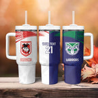 Custom Warriors-Dragons Tumbler With Handle Together Sporty Style