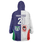 Custom Warriors-Dragons Wearable Blanket Hoodie Together Sporty Style