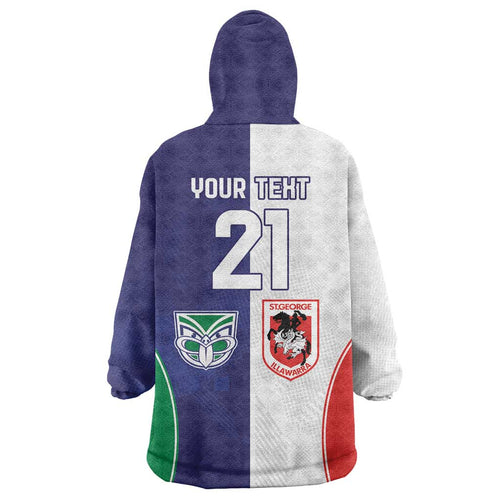 Custom Warriors-Dragons Wearable Blanket Hoodie Together Sporty Style