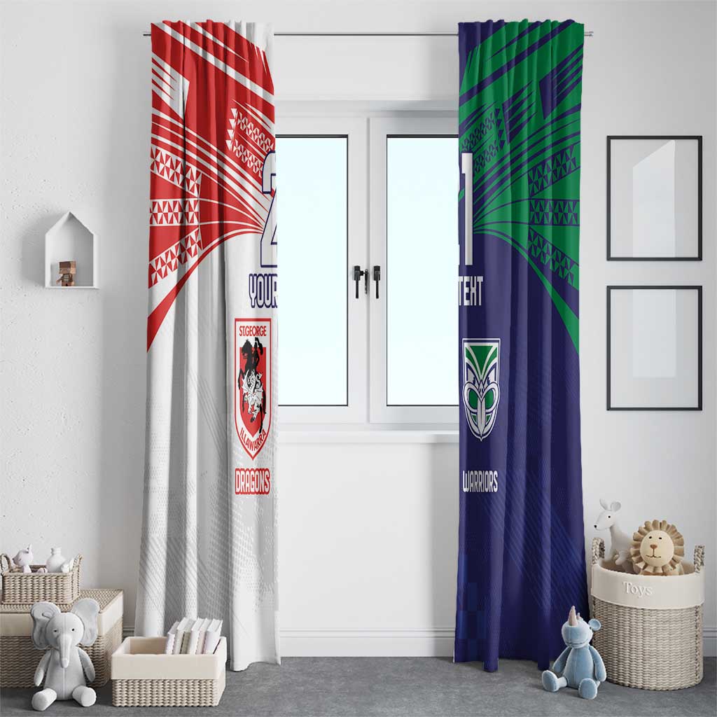 Custom Warriors-Dragons Window Curtain Together Sporty Style