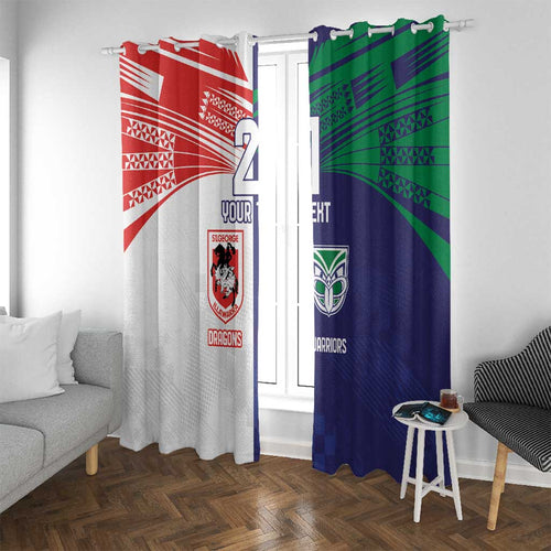 Custom Warriors-Dragons Window Curtain Together Sporty Style