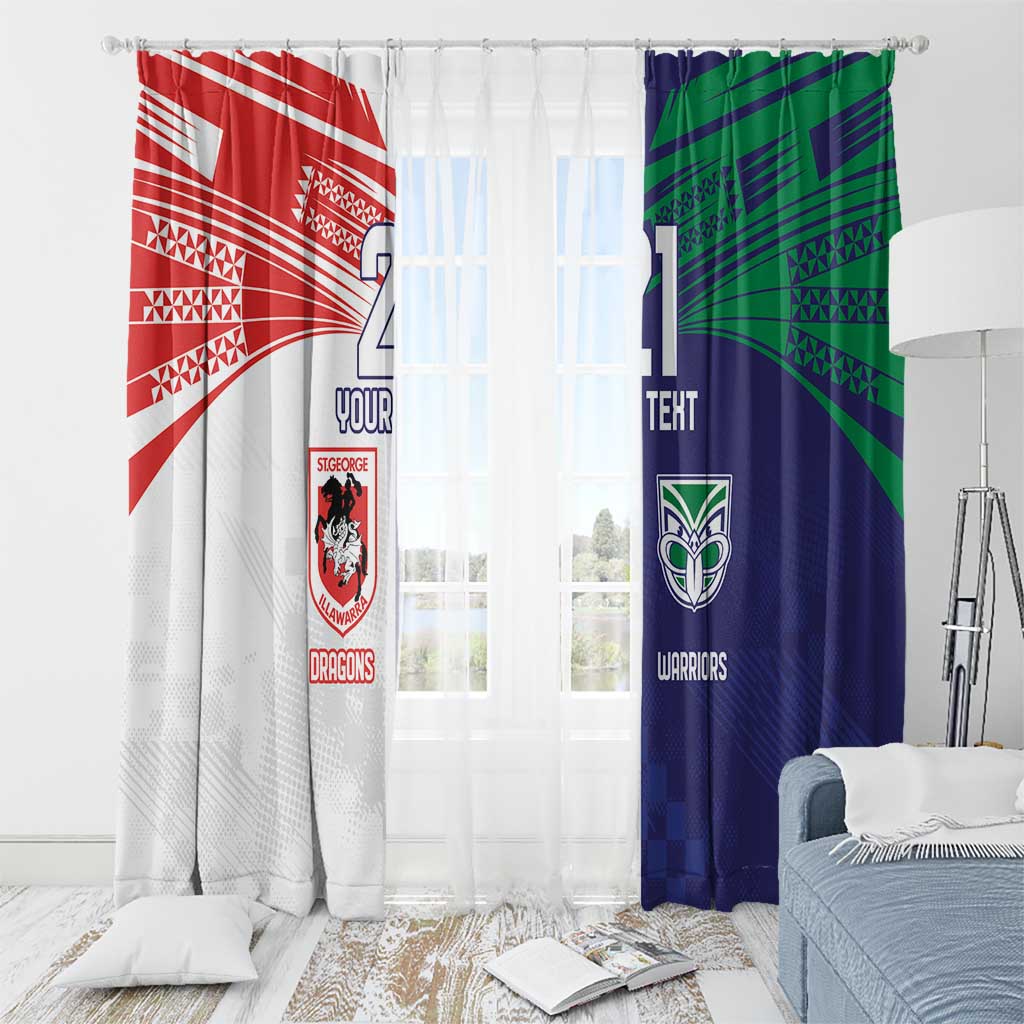 Custom Warriors-Dragons Window Curtain Together Sporty Style