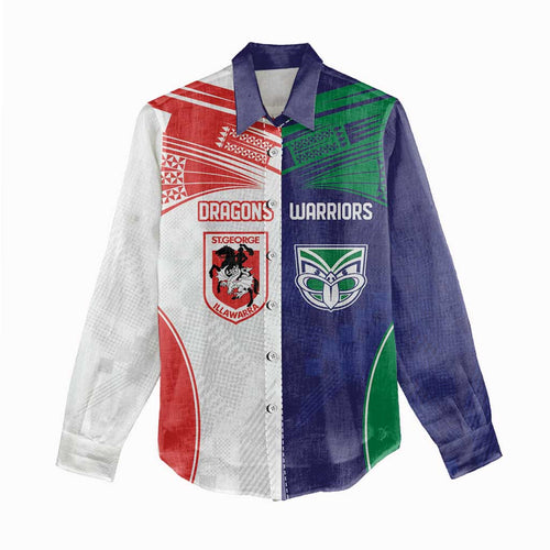 Custom Warriors-Dragons Women Casual Shirt Together Sporty Style
