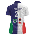 Custom Warriors-Dragons Women Polo Shirt Together Sporty Style