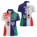 Custom Warriors-Dragons Women Polo Shirt Together Sporty Style