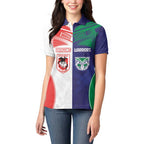 Custom Warriors-Dragons Women Polo Shirt Together Sporty Style