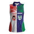 Custom Warriors-Dragons Women Sleeveless Polo Shirt Together Sporty Style