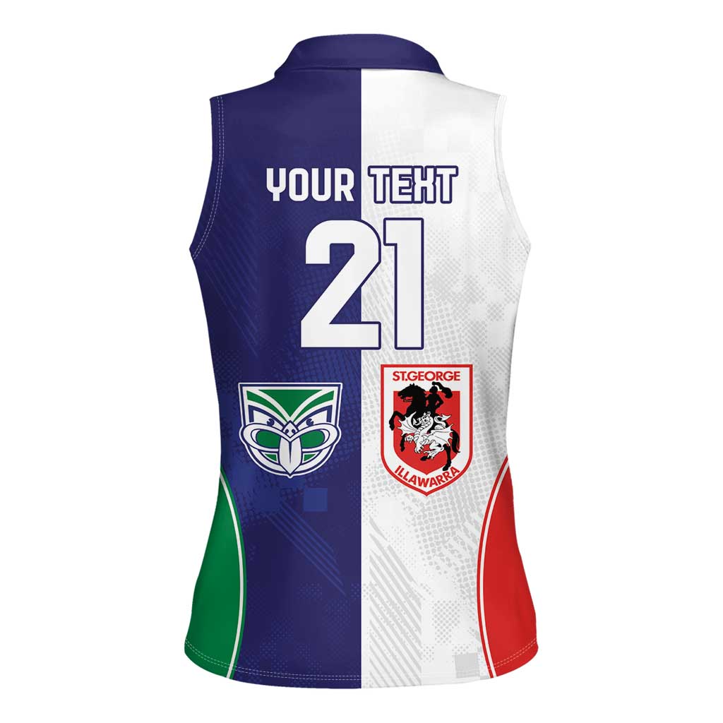 Custom Warriors-Dragons Women Sleeveless Polo Shirt Together Sporty Style