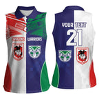 Custom Warriors-Dragons Women Sleeveless Polo Shirt Together Sporty Style