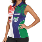 Custom Warriors-Dragons Women Sleeveless Polo Shirt Together Sporty Style