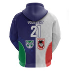 Custom Warriors-Dragons Zip Hoodie Together Sporty Style