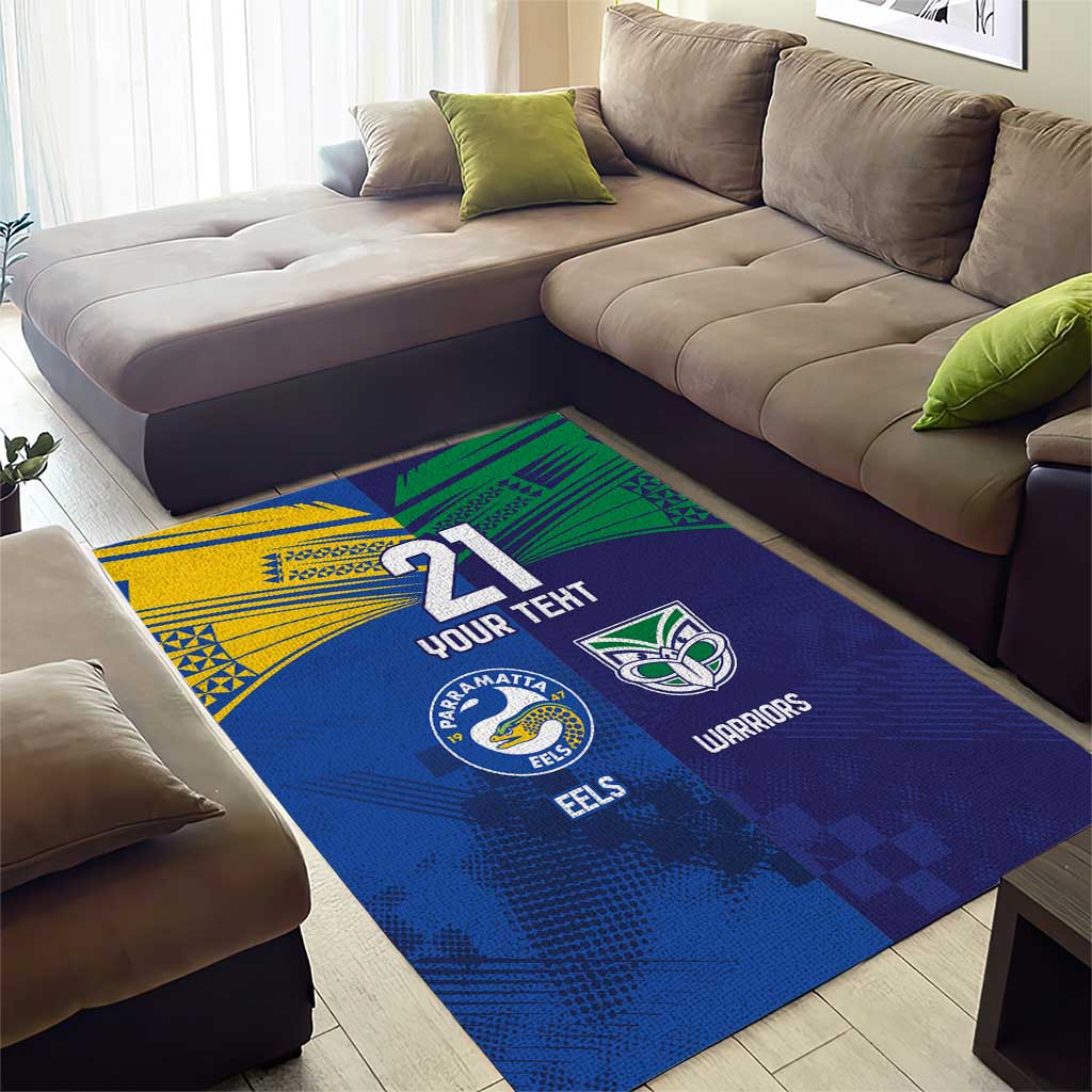 Custom Warriors-Eels Area Rug Together Sporty Style