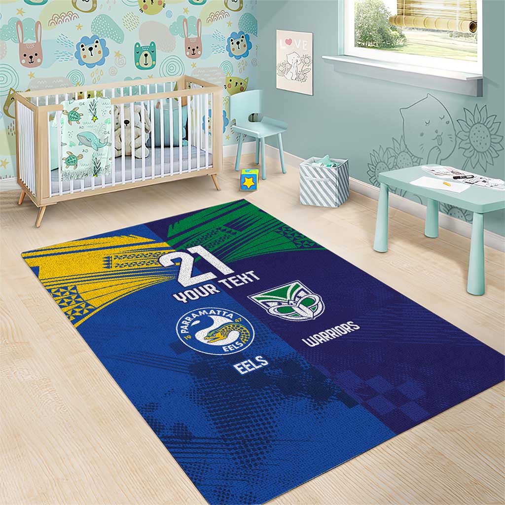 Custom Warriors-Eels Area Rug Together Sporty Style