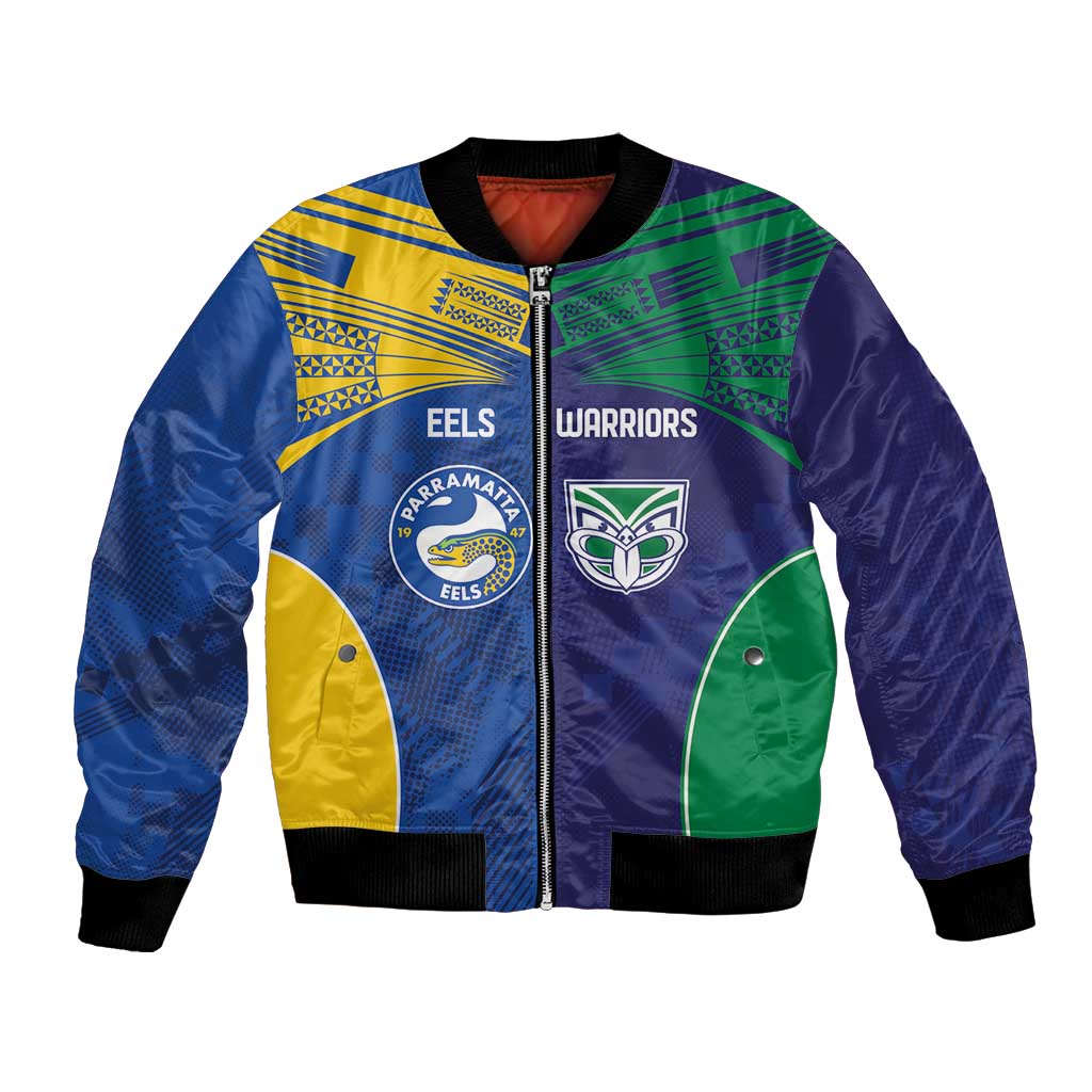 Custom Warriors-Eels Bomber Jacket Together Sporty Style