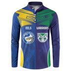Custom Warriors-Eels Button Sweatshirt Together Sporty Style