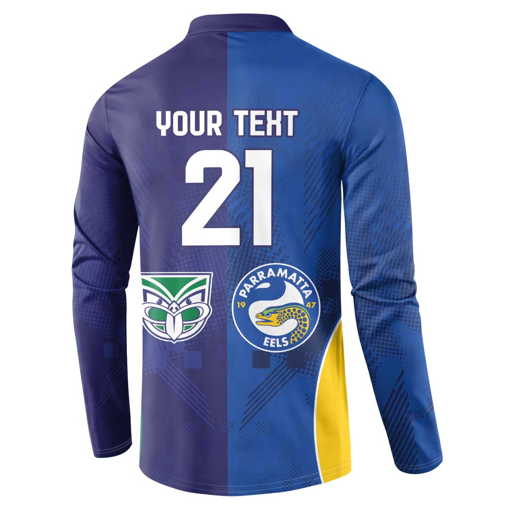 Custom Warriors-Eels Button Sweatshirt Together Sporty Style