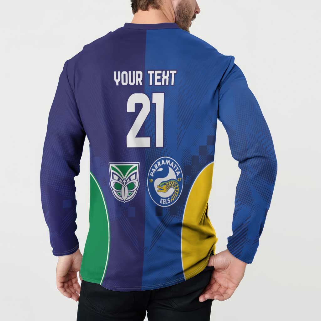 Custom Warriors-Eels Button Sweatshirt Together Sporty Style
