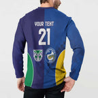 Custom Warriors-Eels Button Sweatshirt Together Sporty Style