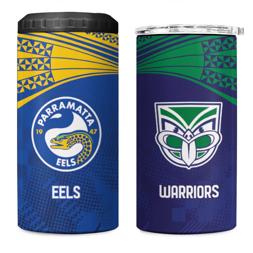 Custom Warriors-Eels 4 in 1 Can Cooler Tumbler Together Sporty Style