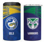 Custom Warriors-Eels 4 in 1 Can Cooler Tumbler Together Sporty Style
