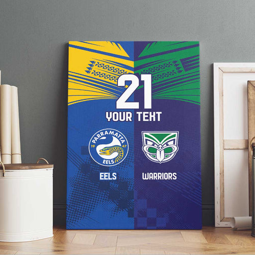 Custom Warriors-Eels Canvas Wall Art Together Sporty Style
