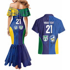 Custom Warriors-Eels Couples Matching Mermaid Dress and Hawaiian Shirt Together Sporty Style