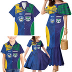 Custom Warriors-Eels Family Matching Mermaid Dress and Hawaiian Shirt Together Sporty Style