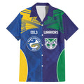 Custom Warriors-Eels Family Matching Mermaid Dress and Hawaiian Shirt Together Sporty Style
