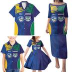 Custom Warriors-Eels Family Matching Puletasi and Hawaiian Shirt Together Sporty Style