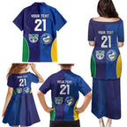 Custom Warriors-Eels Family Matching Puletasi and Hawaiian Shirt Together Sporty Style