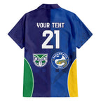 Custom Warriors-Eels Family Matching Puletasi and Hawaiian Shirt Together Sporty Style