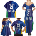 Custom Warriors-Eels Family Matching Summer Maxi Dress and Hawaiian Shirt Together Sporty Style