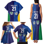 Custom Warriors-Eels Family Matching Tank Maxi Dress and Hawaiian Shirt Together Sporty Style