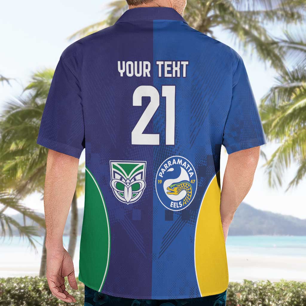 Custom Warriors-Eels Hawaiian Shirt Together Sporty Style