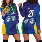 Custom Warriors-Eels Hoodie Dress Together Sporty Style