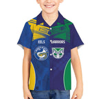 Custom Warriors-Eels Kid Hawaiian Shirt Together Sporty Style